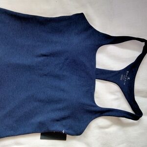 Danskin Blue Fitted Backless Tank Top